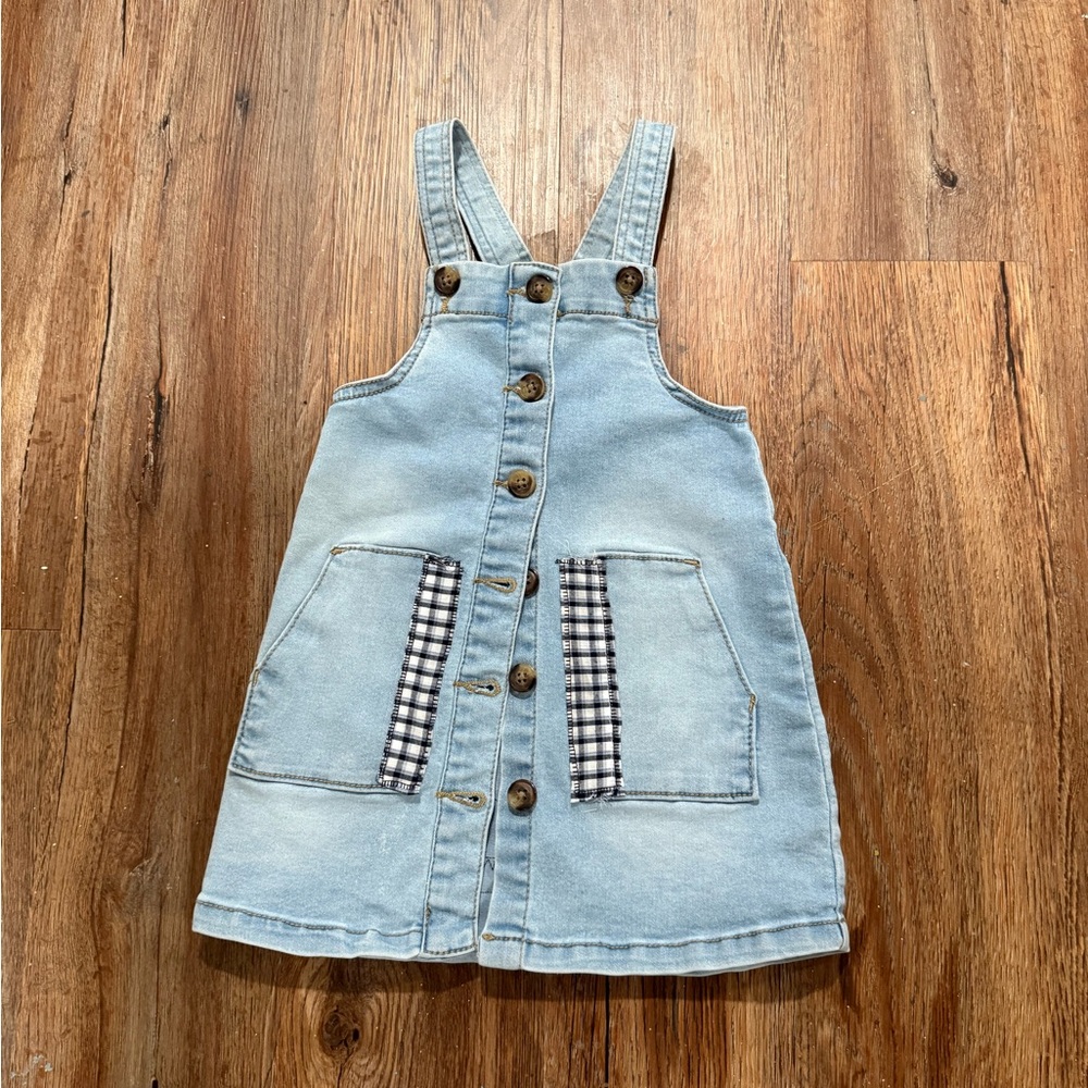 Wonder Nation Light Blue Denim Overall Dress
